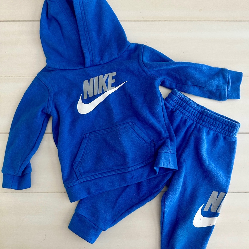 12 month Blue Nike Hoodie and Sweatpants Set